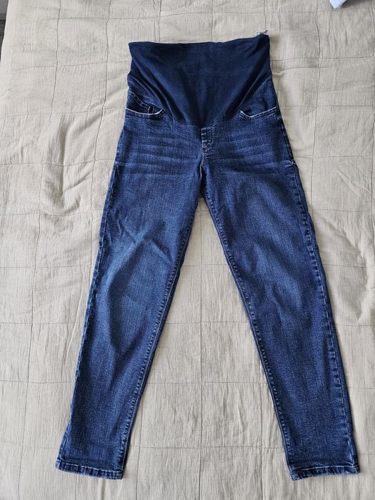 Джинси для вагітних сині Mom, M, 550 грн.