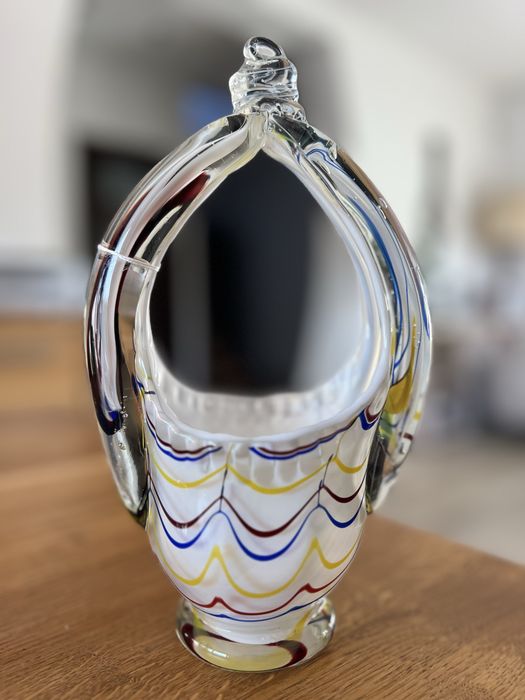 Murano koszyk szkło artystyczne