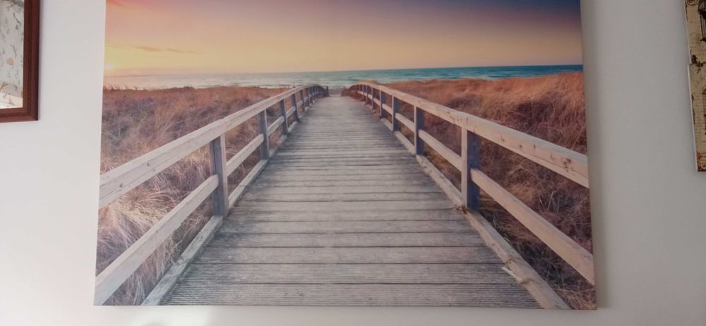 Tela retangular paisagem praia excelente estado