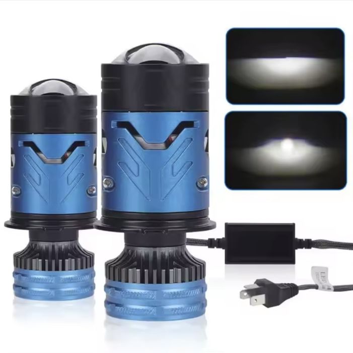 F90 лінзи H4 BI-LED, би-лед  лампи.