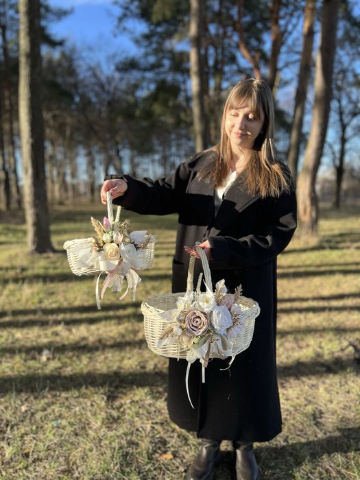 Великодні/пасхальні кошики з вибіленої лози