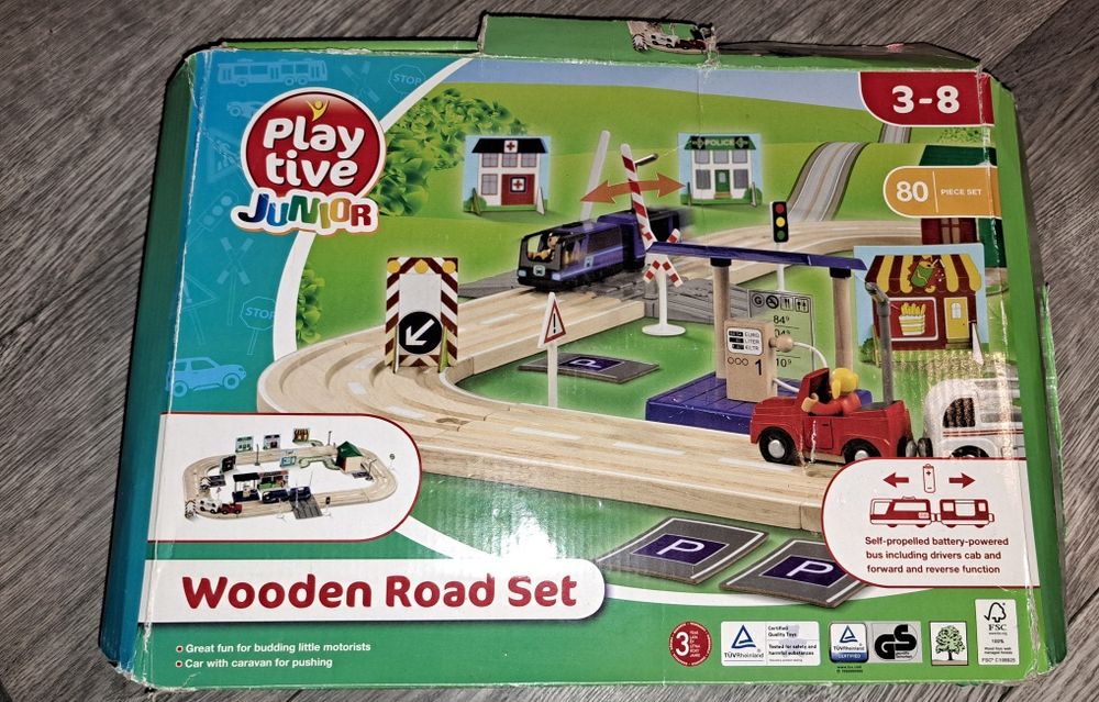 Drewniany zestaw drogowy playtive junior