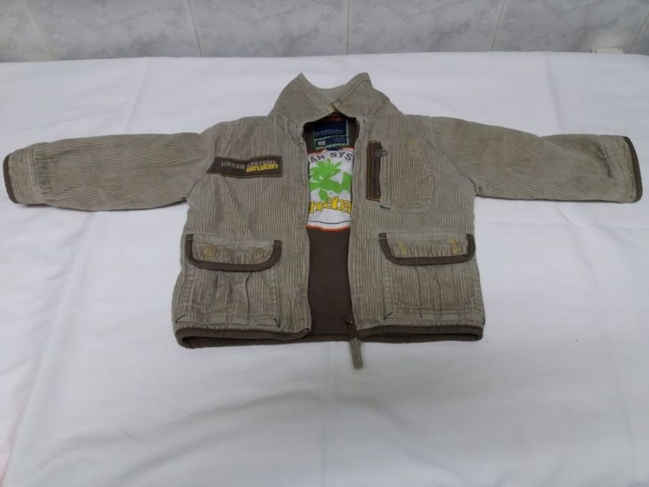 Casaco novo em bombazine para menino 2 anos