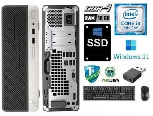 Pç Student HP400-G4 7ªG|i3-7100-3.9Ghz|16G|SSD256G|Wifi+BT|TPM2.0|W11