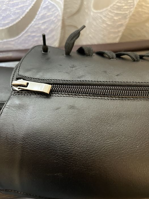 Кожані  зимні сапожки