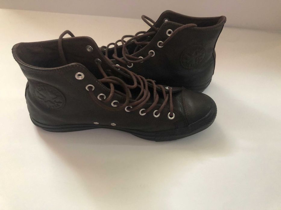 Крутые винтажные мужские кожаные кеды высокие кроссовки Converse