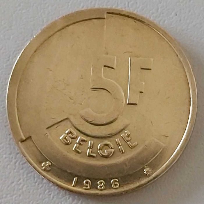 5 Francos de 1986 da Bélgica