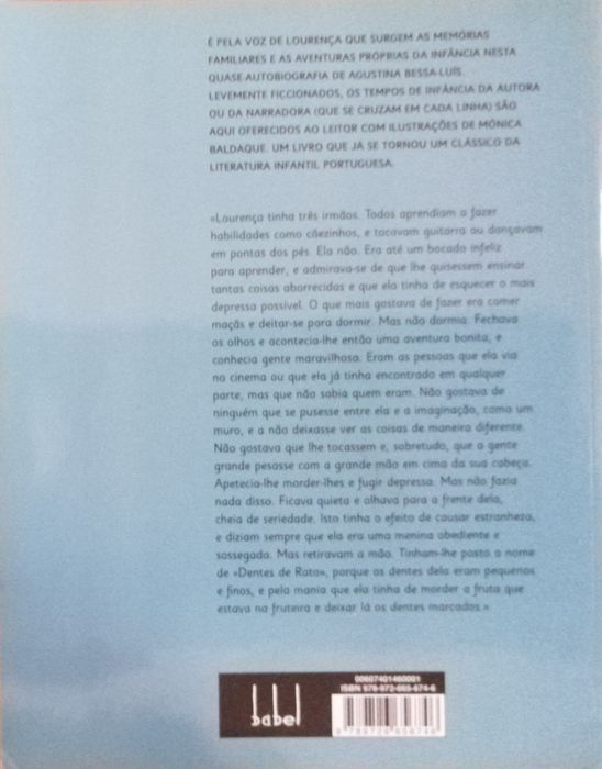Livro "Dentes de Rato", Agustina Bessa-Luís