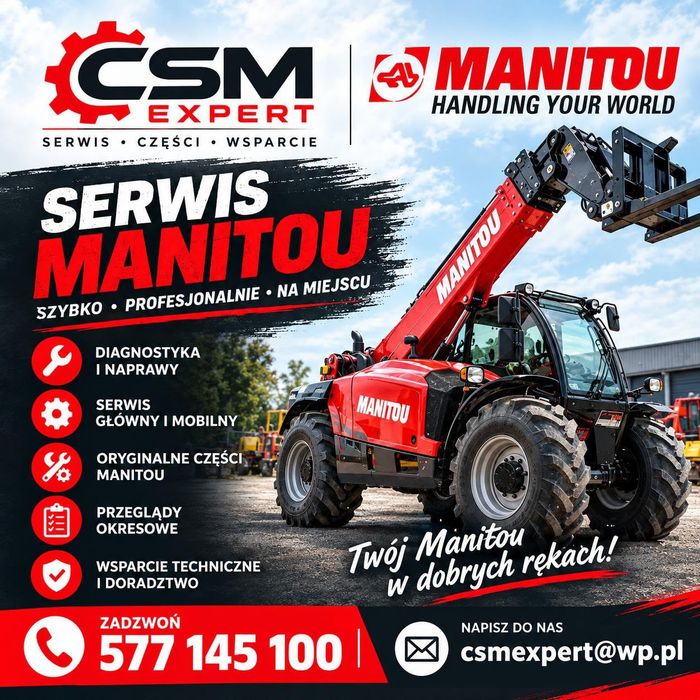 Mobilny Serwis Maszyn  Manitou, Case, New Holland