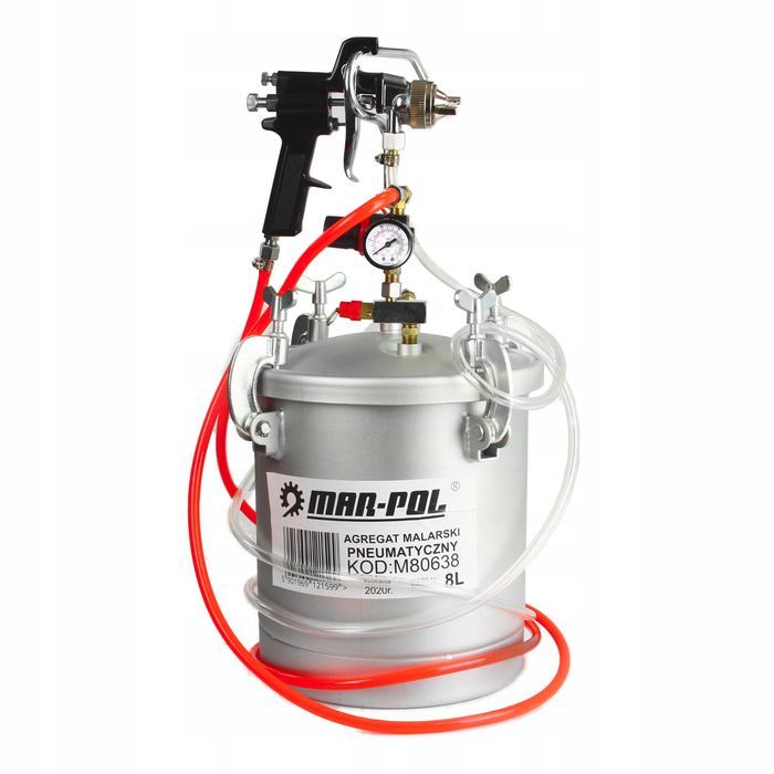 Agregat Malarski Pneumatyczny 8L Z Pistoletem Pro