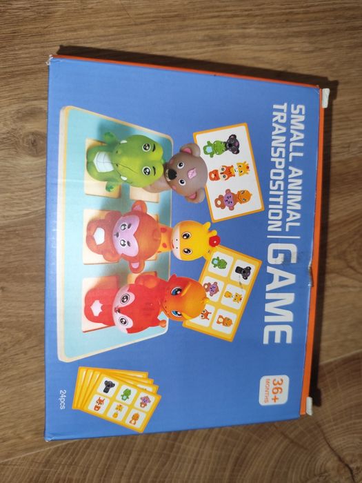 Układanka gra dla dzieci Montesorri nauka myślenia przestrzennego Small Animal Transposition Game