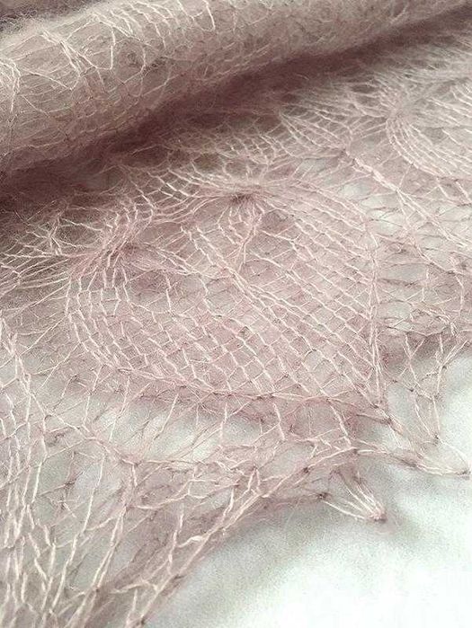 Палантин кольору припиленої троянди з мохеру