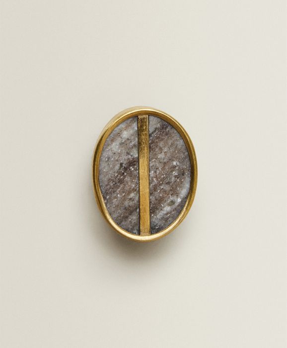 PUXADOR DE MÁRMORE REDONDO (PACK DE 2) Zara Home NOVO