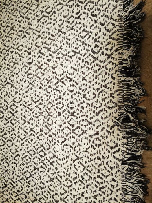 Dywanik  chodnik 73 x 140 cm biało czarny