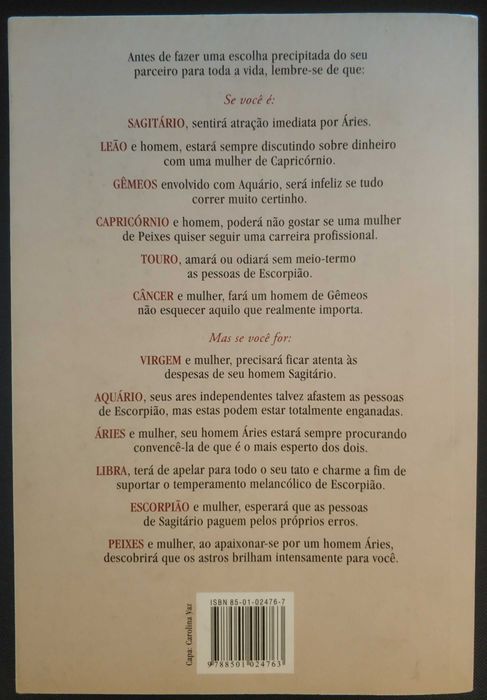 Livro "Os Astros Comandam o Amor" - Linda Goodman