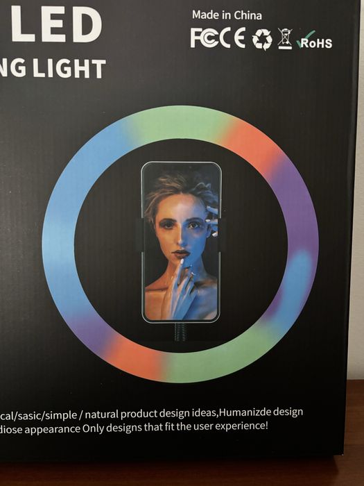 Ring Light RGB 36cm NOVA (Com comando e suporte telemovel incluidos)