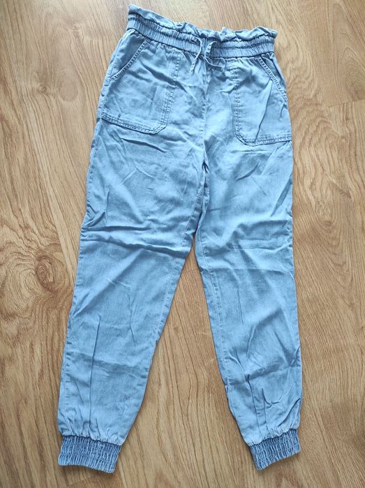 Spodnie, alkadynki, lekki jeans, Primark, 140