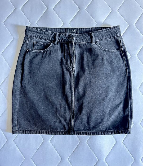 Damska spódnica spódniczka Next jeans dżins czarna 40 L krótka mini