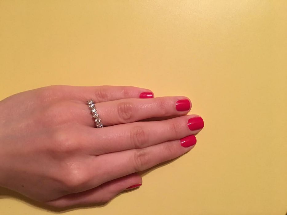 Кольцо с бриллиантами дорожка