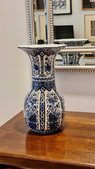 Duży wazon ceramiczny Delft – klasyczny, vintage, piękny wzór