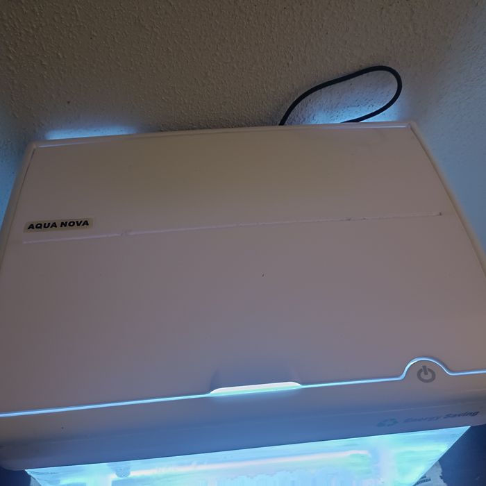 Mały akwarium z oświetleniem LED