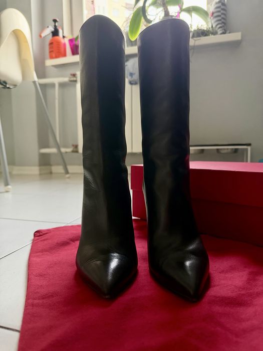 Сапоги Valentino Garavani Runway чорні шкіра/лак 39,5 оригінал