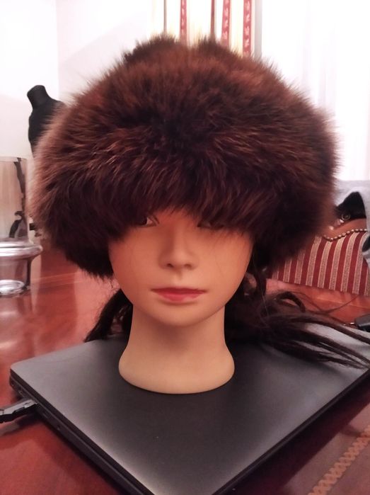 Sprzedam czapka z lisa, papacha, pilotka,lis, lisy, skóry, skóra