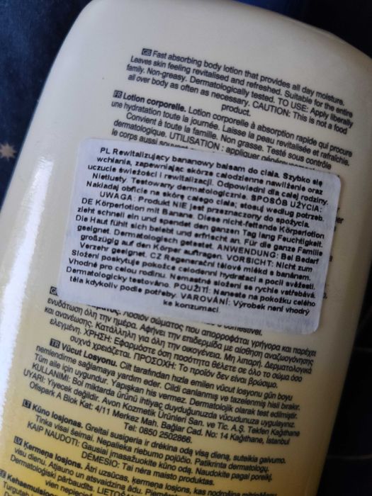 Avon rewitalizujący bananowy balsam do ciała