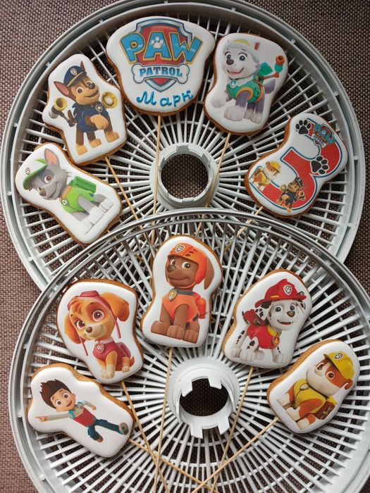 Топпери щенячий патруль, пряники Тачки Маквин
