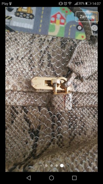 Torebka wezowa skora