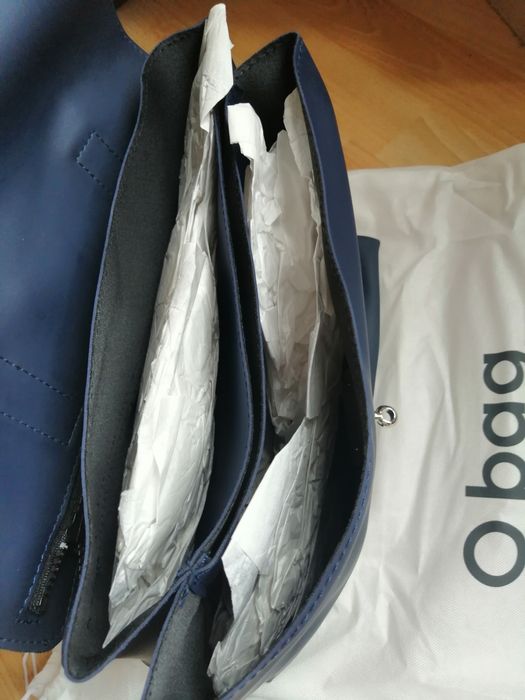 Obag soft smooth blu navy o bag torebka granat