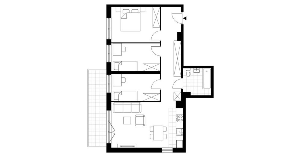 4-pokojowe mieszkanie 68m2 + balkon