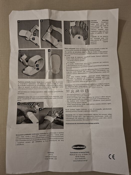 Szyna Hallufix na haluksy