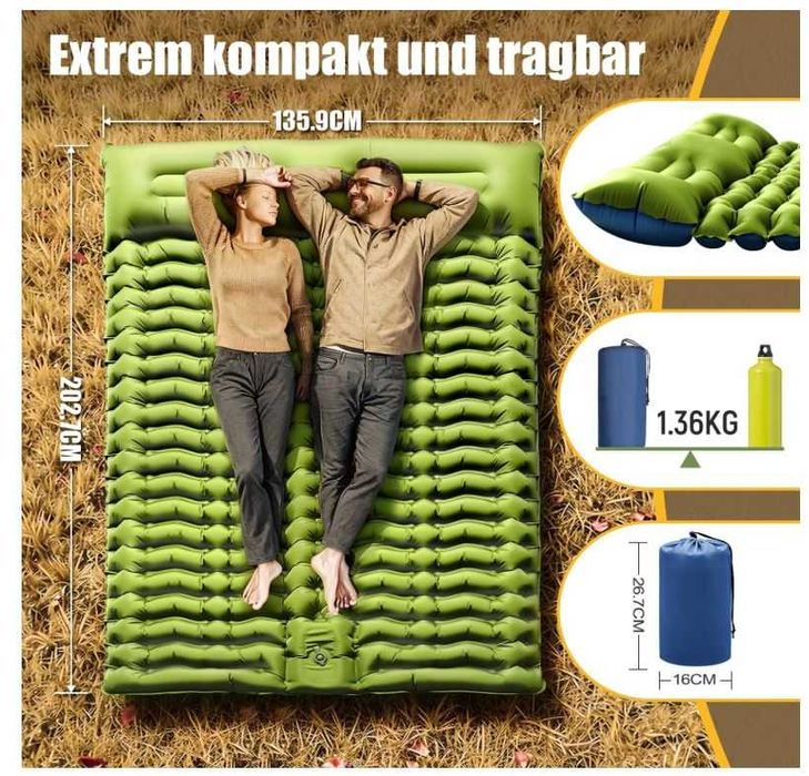 Materac mata samopompująca dwuosobowy