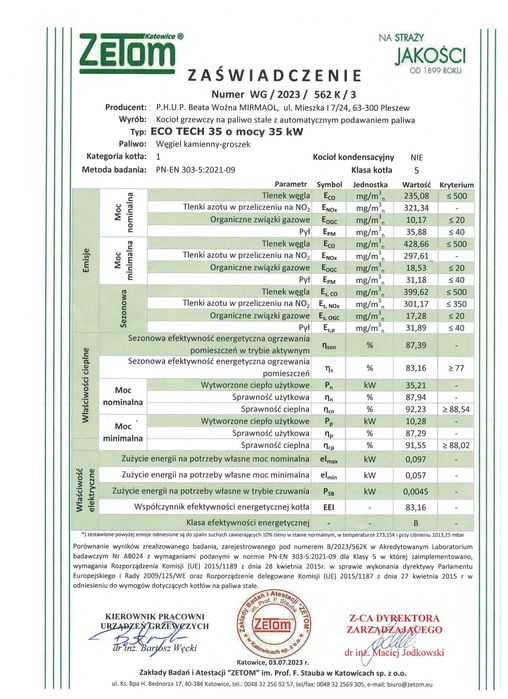 Kocioł ekogroszek kotły podajnikiem piece 5 klasy 35 kW gratis