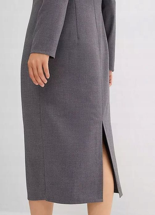 B.P.C sukienka midi elegancka szara r.46