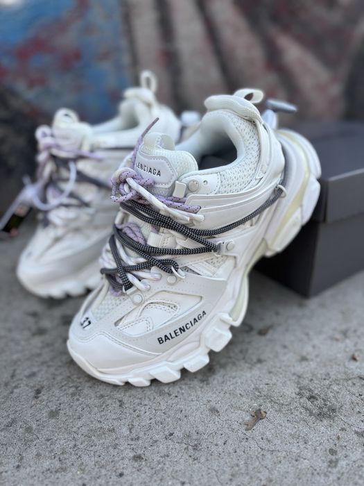 Жіночі кросівки  Balenciaga Track Trail Laces Grey Pink Black White