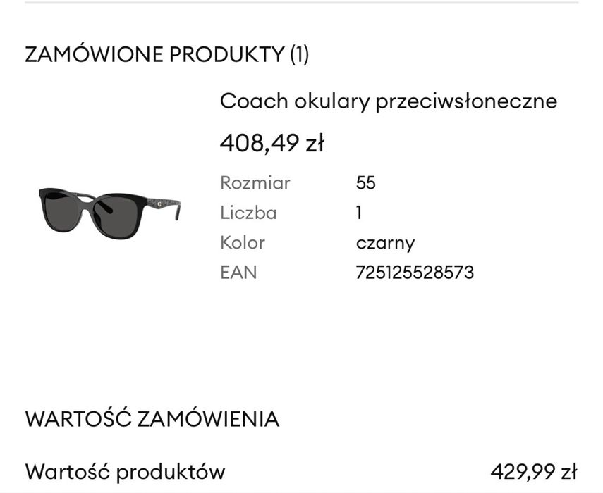 okulary  przeciwsloneczne Coach