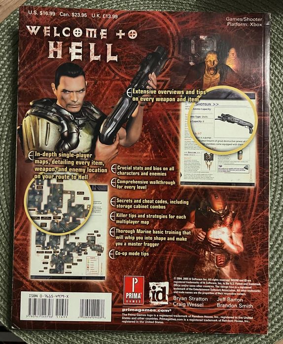 Doom 3 Official Game Guide Xbox Przewodnik rzadki!