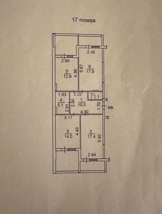 3-комнатная квартира по адресу (площадь 102,8 м²) - Atlanta.ua - фото 16