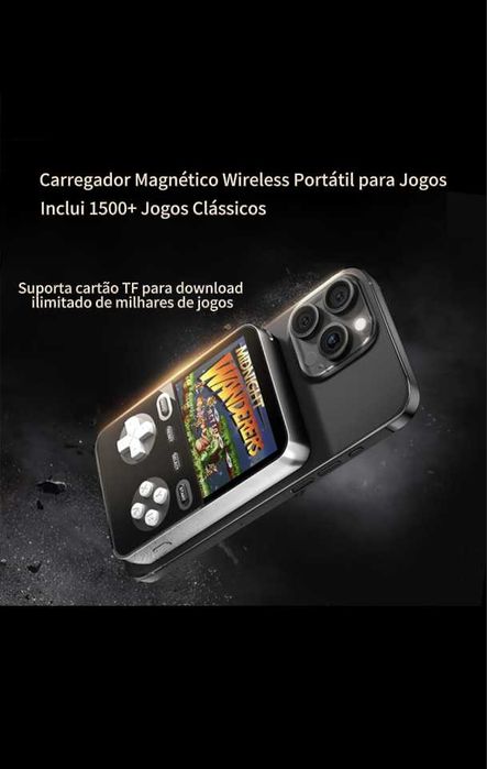 Um power bank magnético para jogos com carregamento sem fio