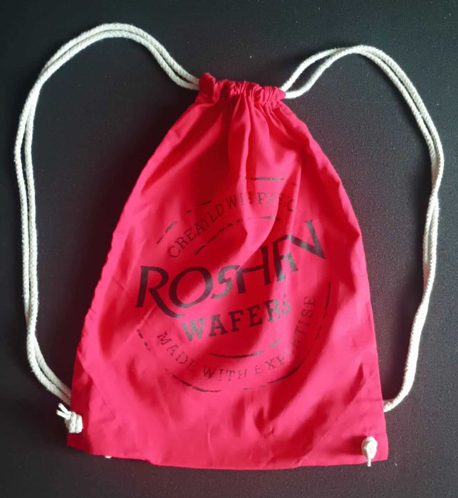 Worko-plecak czerwony z nadrukiem Roshen nowy