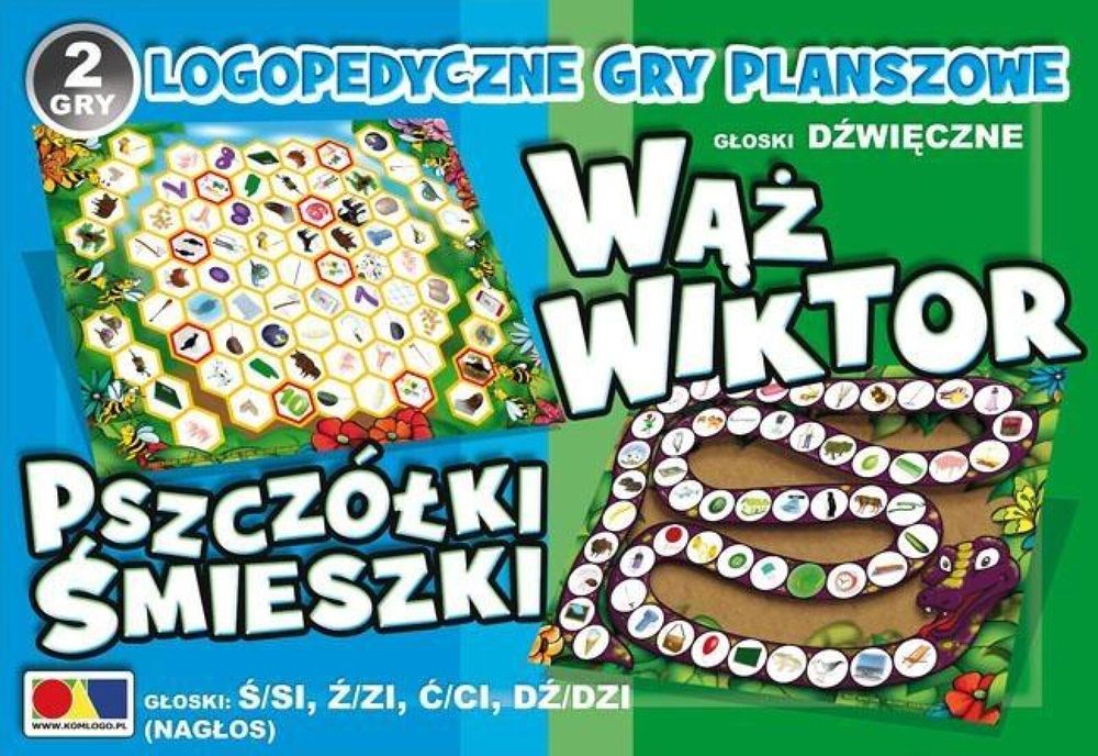 2 gry Wąż Wiktor/Pszczółki Śmieszki KOMLOGO oprawa: pudełko