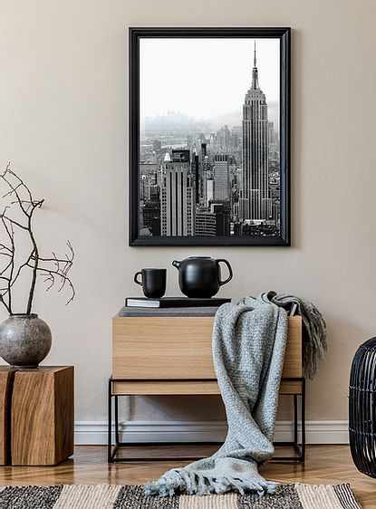 Plakat USA! New York Empire State Building panorama skandi loft A4