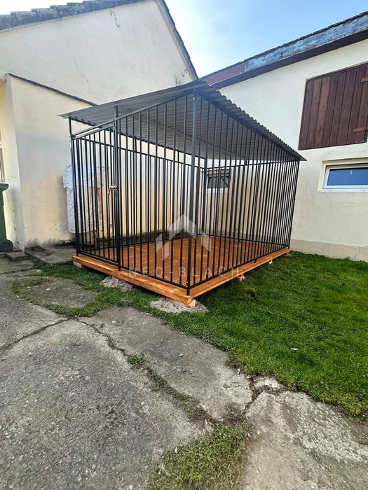 Kojec dla psa 2x3m  - Podłoga drewniana - Dach spad w bok NB381