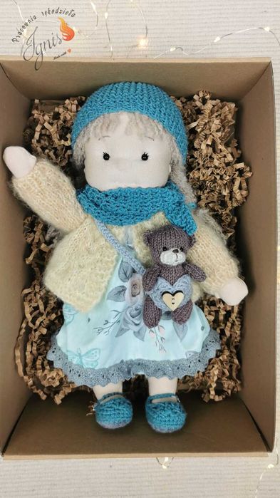 Lalka waldorfska-Anna,ręcznie robiona lalka tekstylna