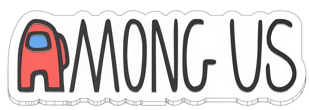 Logotipo Among Us 3 D