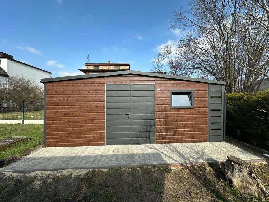 Garaż blaszany Konstrukcja profil zamknięty OCYNKOWANY