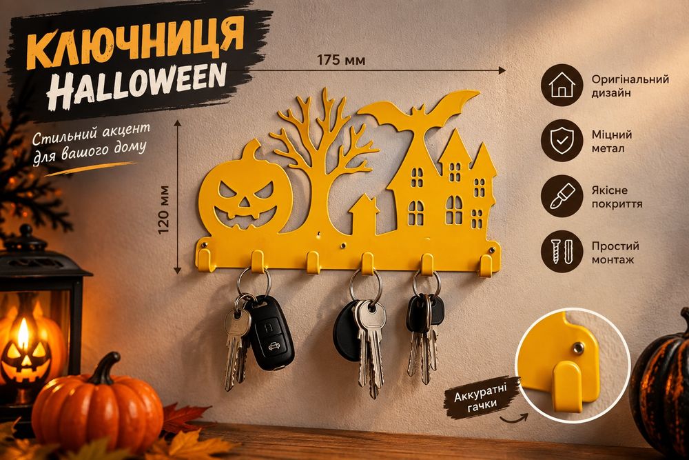Ключниця, вішалка для ключів Halloween