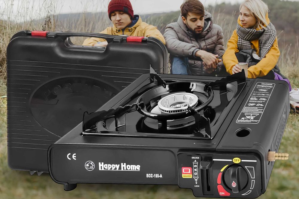 Портативна газова одноконфорочна плита Happy Home